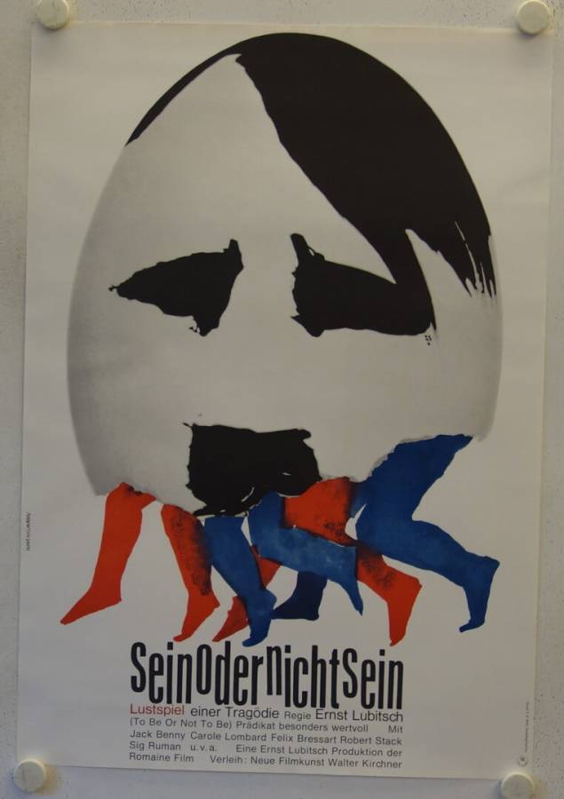 Sein oder Nichtsein originales deutsches Filmplakat (R60s)
